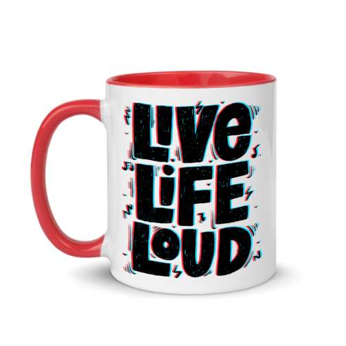 Live Life Loud Red Mug