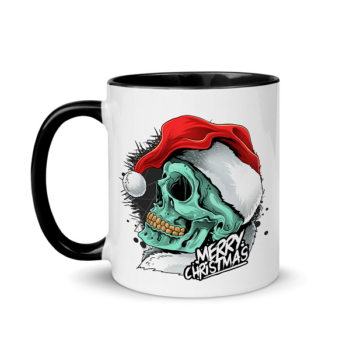 Christmas Skull Mug UMC002 - Black